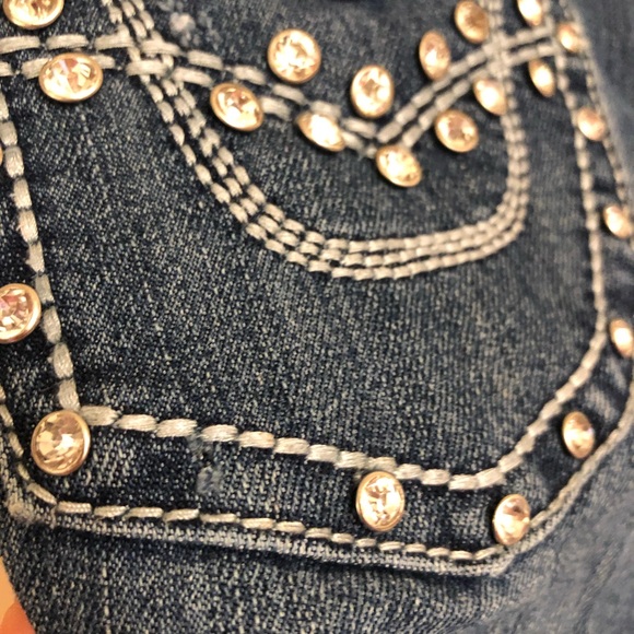 (2/$15) Rhinestoned bling Bootcut jeans - Picture 6 of 8